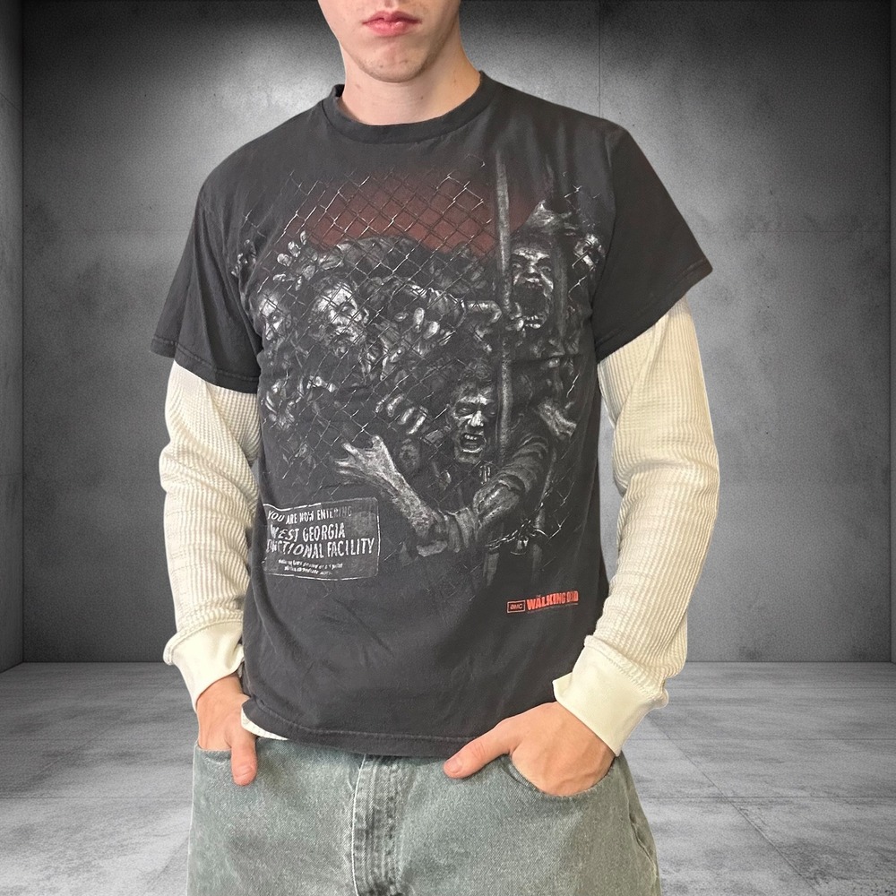 Vintage AMC The Walking Dead West Georgia Correctional Facility Graphic T Shirt